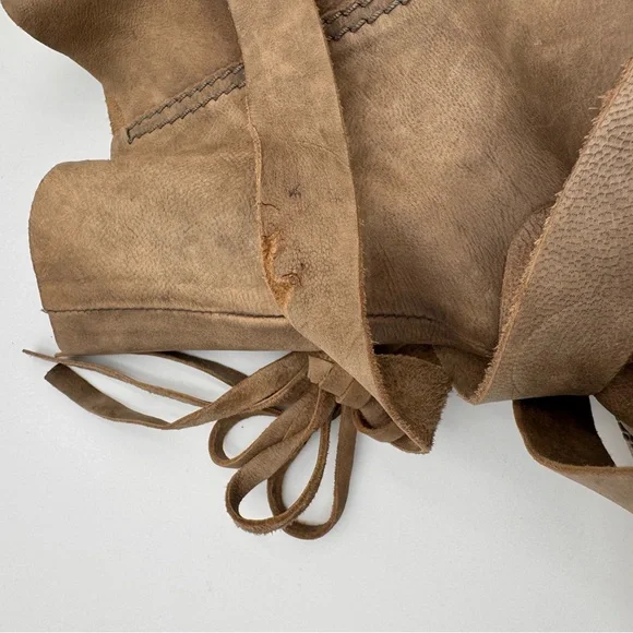 FREE PEOPLE "Daydream" Suede Open Toe Strappy Leather Sandal Size 40 (US 10) - Picture 6 of 11